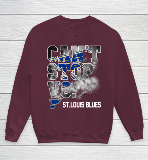 NHL St.Louis Blues Hockey Can't Stop Vs Youth Sweatshirt 4