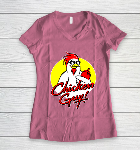 Chicken Guy Women's V-Neck T-Shirt 7