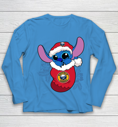 Buffalo Sabres Christmas Stitch In The Sock Funny Disney NHL Youth Long Sleeve 7