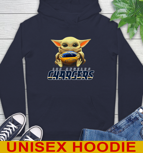 NFL Football Los Angeles Chargers Baby Yoda Star Wars Shirt Hoodie 4