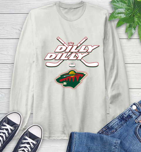 NHL Minnesota Wild Dilly Dilly Hockey Sports Long Sleeve T-Shirt 12