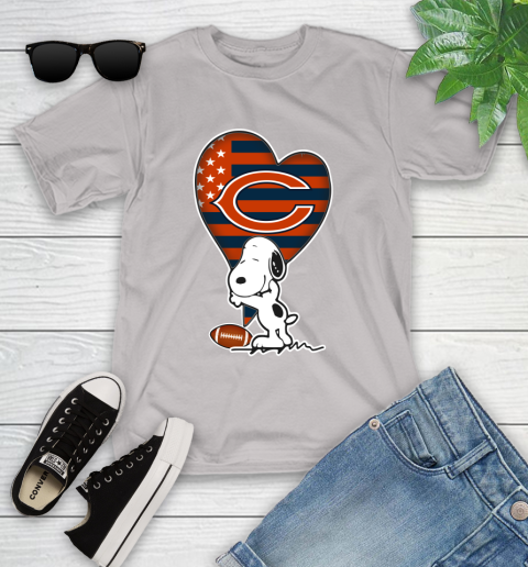 Chicago Bears NFL Football The Peanuts Movie Adorable Snoopy Youth T-Shirt 12