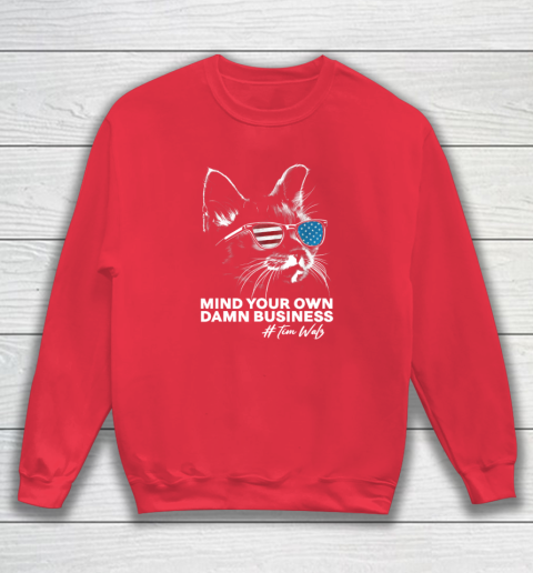 Mind Your Own Damn Business Harris Waltz Cat Lady Sweatshirt 6