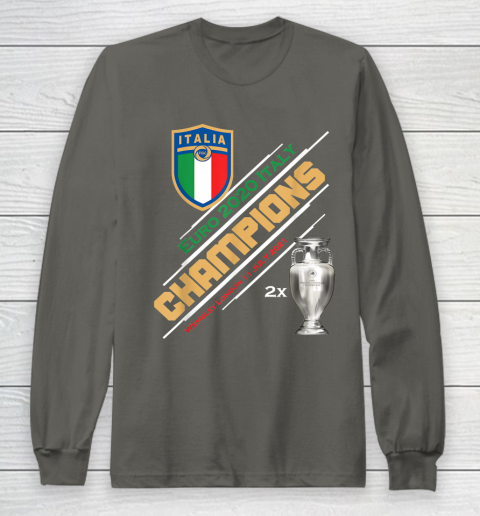 Italy Champions 2020 Euro Forza Azzurri Italia Football Long Sleeve T-Shirt 5