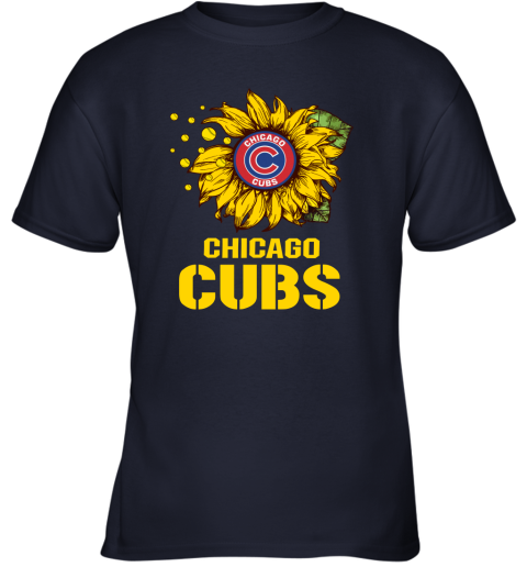 Chicago Cubs Blooming Baseballs 3/4 Royal Blue Sleeve Raglan