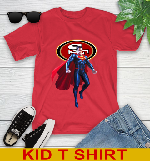 NFL Superman DC Sports Football San Francisco 49ers Youth T-Shirt 10