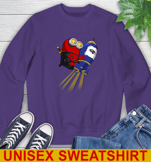 NFL Football Baltimore Ravens Deadpool Minion Marvel Shirt Sweatshirt 4