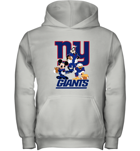 Mickey Donald Goofy The Three New York Giants Football Youth Hoodie
