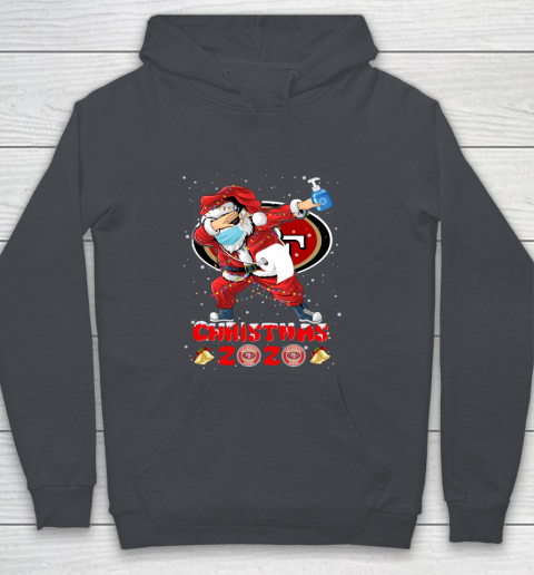 San Francisco 49ers Funny Santa Claus Dabbing Christmas 2020 NFL Youth Hoodie 5