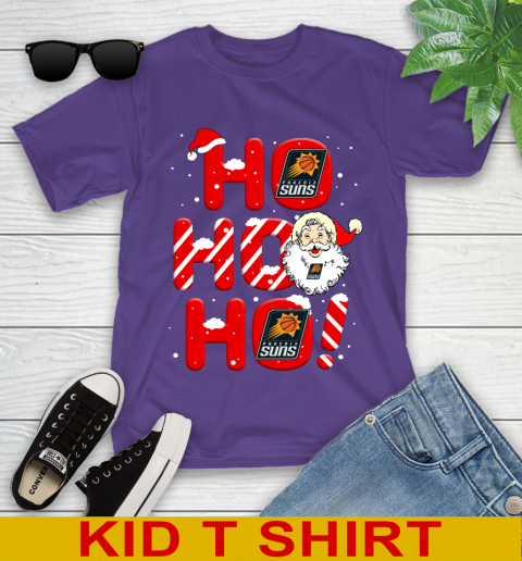 Phoenix Suns NBA Basketball Ho Ho Ho Santa Claus Merry Christmas Shirt Youth T-Shirt 3