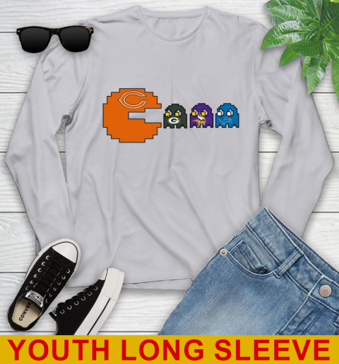 Chicago Bears NFL Football Pac Man Champion Youth Long Sleeve 6