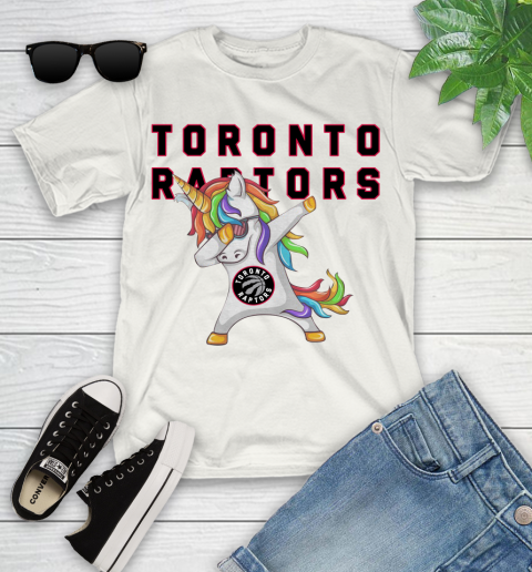 Toronto Raptors NBA Basketball Funny Unicorn Dabbing Sports Youth T-Shirt