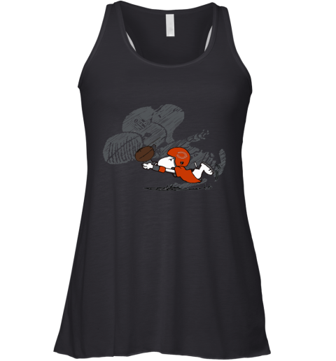 Chicago Bears Snoopy Plays The Football Game Racerback Tank