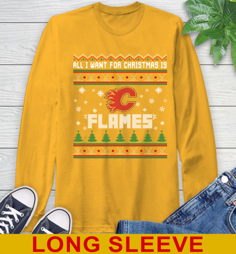 Calgary Flames NHL Hockey All I Want For Christmas Is My Team Sports 56