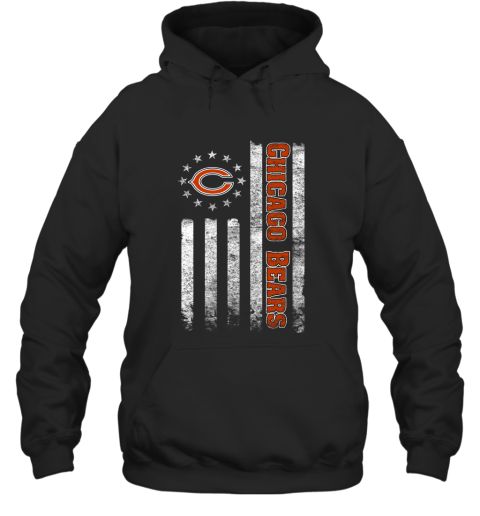 NFL American Flag Football Sports Chicago Bears Hoodie