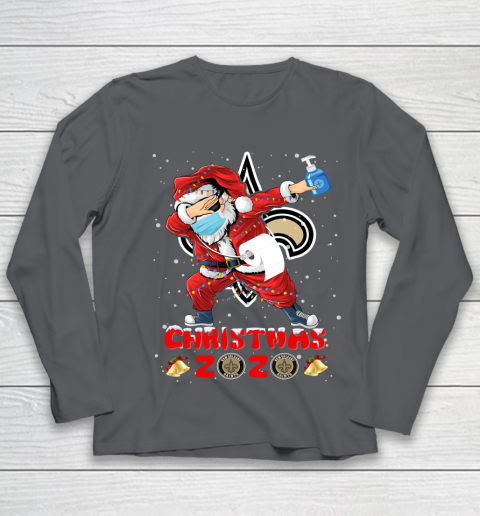 New Orleans Saints Funny Santa Claus Dabbing Christmas 2020 NFL Youth Long Sleeve 6