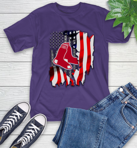 Boston Red Sox MLB Baseball American Flag T-Shirt 5