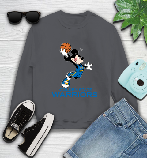 NBA Basketball Golden State Warriors Cheerful Mickey Mouse Shirt Sweatshirt 6