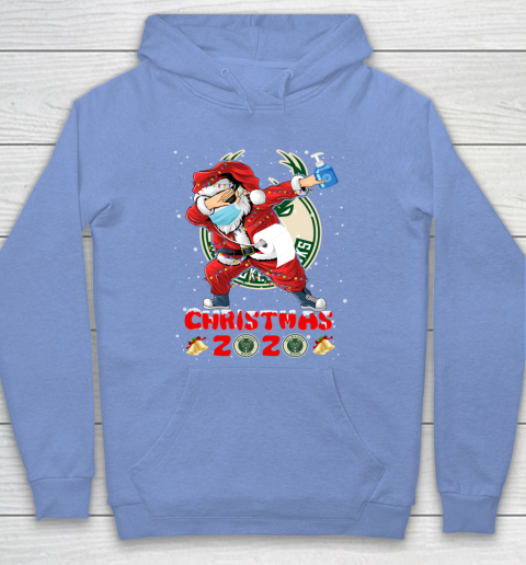 Milwaukee Bucks Funny Santa Claus Dabbing Christmas 2020 NBA Hoodie 8
