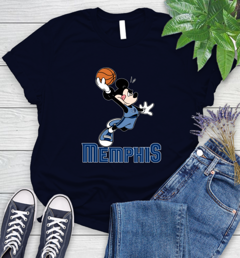NBA Basketball Memphis Grizzlies Cheerful Mickey Mouse Shirt Women's T-Shirt 3