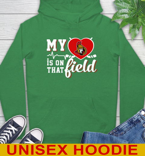 NHL My Heart Is On That Field Hockey Sports Ottawa Senators Hoodie 8