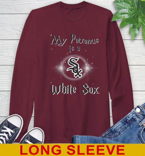 MLB Baseball Harry Potter My Patronus Is A Chicago White Sox Long Sleeve T-Shirt 7