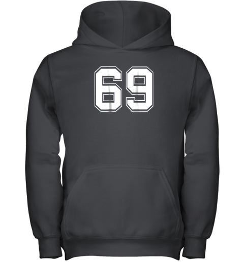 Number 69 Football Baseball Soccer Jersey Uniform Youth Hoodie