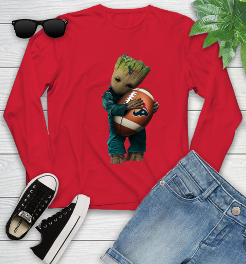 NFL Groot Guardians Of The Galaxy Football Sports Houston Texans Youth Long Sleeve 11