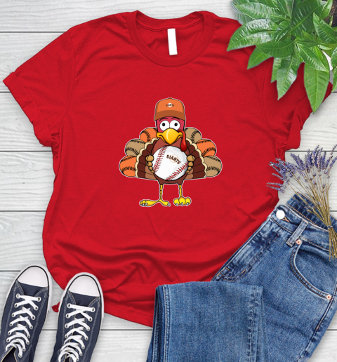 San Francisco Giants Turkey thanksgiving Women's T-Shirt 9