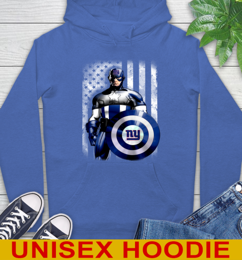 New York Giants NFL Football Captain America Marvel Avengers American Flag Shirt Hoodie 9