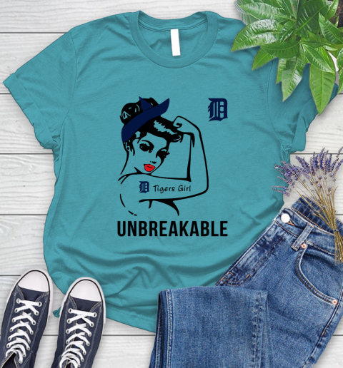MLB Detroit Tigers Girl Unbreakable Baseball Sports Women's T-Shirt 11