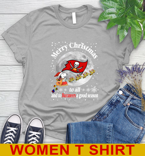 Tampa Bay Buccaneers Merry Christmas To All And To Buccaneers A Good Season NFL Football Sports Women's T-Shirt 5