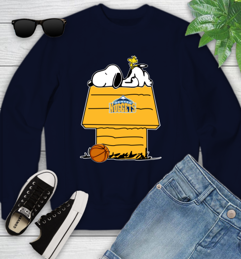Denver Nuggets NBA Basketball Snoopy Woodstock The Peanuts Movie Youth Sweatshirt 3