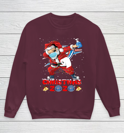 Oklahoma City Thunder Funny Santa Claus Dabbing Christmas 2020 NBA Youth Sweatshirt 4