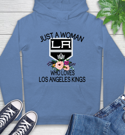 NHL Just A Woman Who Loves Los Angeles Kings Hockey Sports Hoodie 9