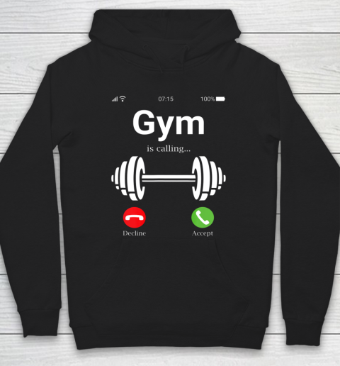 Gym is calling Shirt Funny bodybuilder Muscle Training Day iPhone Hoodie