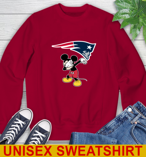 New England Patriots NFL Football Dabbing Mickey Disney Sports Sweatshirt 7
