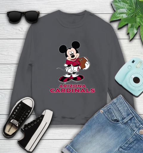 NFL Football Arizona Cardinals Cheerful Mickey Mouse Shirt Sweatshirt 6