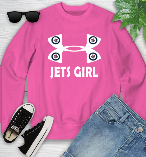 NHL Winnipeg Jets Girl Under Armour Hockey Sports Youth Sweatshirt 6
