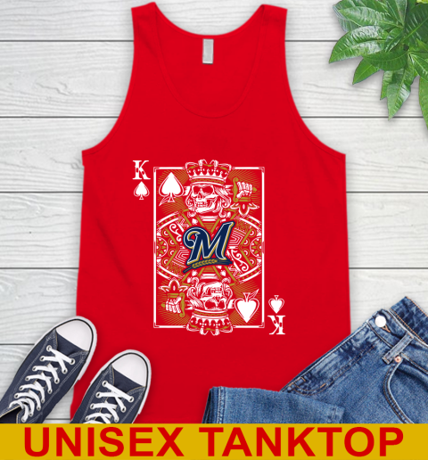 Milwaukee Brewers MLB Baseball The King Of Spades Death Cards Shirt Tank Top 5