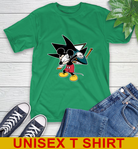 San Jose Sharks NHL Hockey Dabbing Mickey Disney Sports T-Shirt 7
