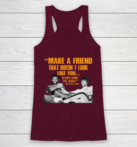 Kareem Abdul Jabbar Shirt Make A Friend That Doesn't Look Like You Racerback Tank 2