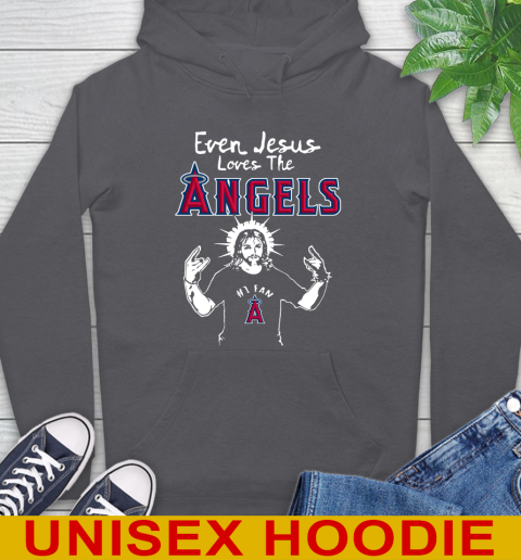 Los Angeles Angels MLB Baseball Even Jesus Loves The Angels Shirt Hoodie 7