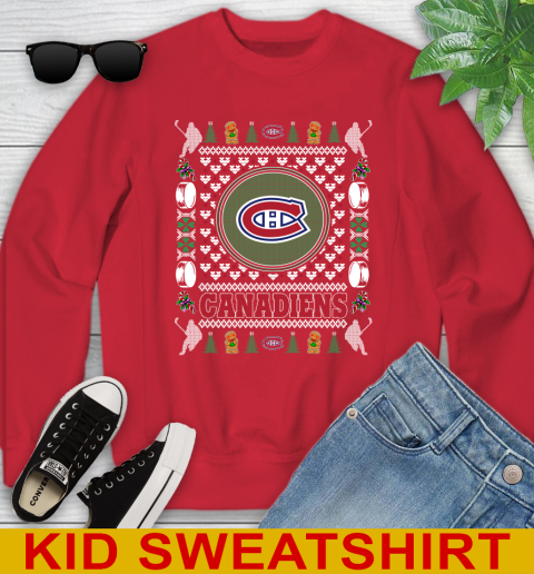 Montreal Canadiens Merry Christmas NHL Hockey Loyal Fan Youth Sweatshirt 7