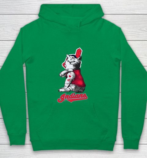 MLB Baseball My Cat Loves Cleveland Indians Youth Hoodie 4