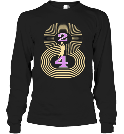 Number 8 24 Kobe Bryant Long Sleeve T Shirt Cheap T Shirts Store