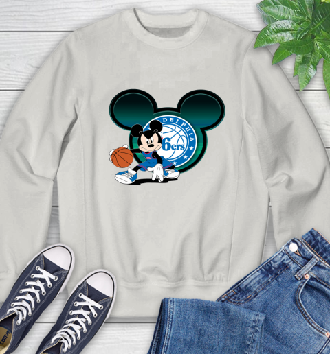 NBA Philadelphia 76ers Mickey Mouse Disney Basketball Sweatshirt 12