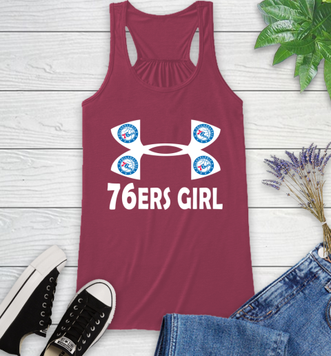 NBA Philadelphia 76ers Girl Under Armour Basketball Sports Racerback Tank 7