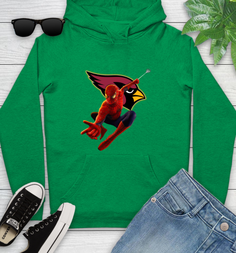 NFL Spider Man Avengers Endgame Football Arizona Cardinals Youth Hoodie 7