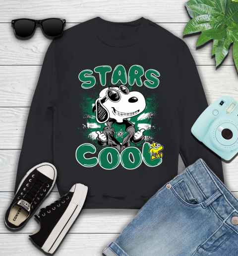 NHL Hockey Dallas Stars Cool Snoopy Shirt Youth Sweatshirt